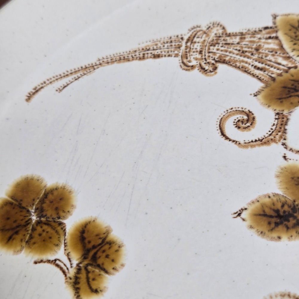 Set of 2 Four Seasons Dinner Plates Autumn Bouquet Stoneware 10.75" Vtg Japan - Picture 9 of 10